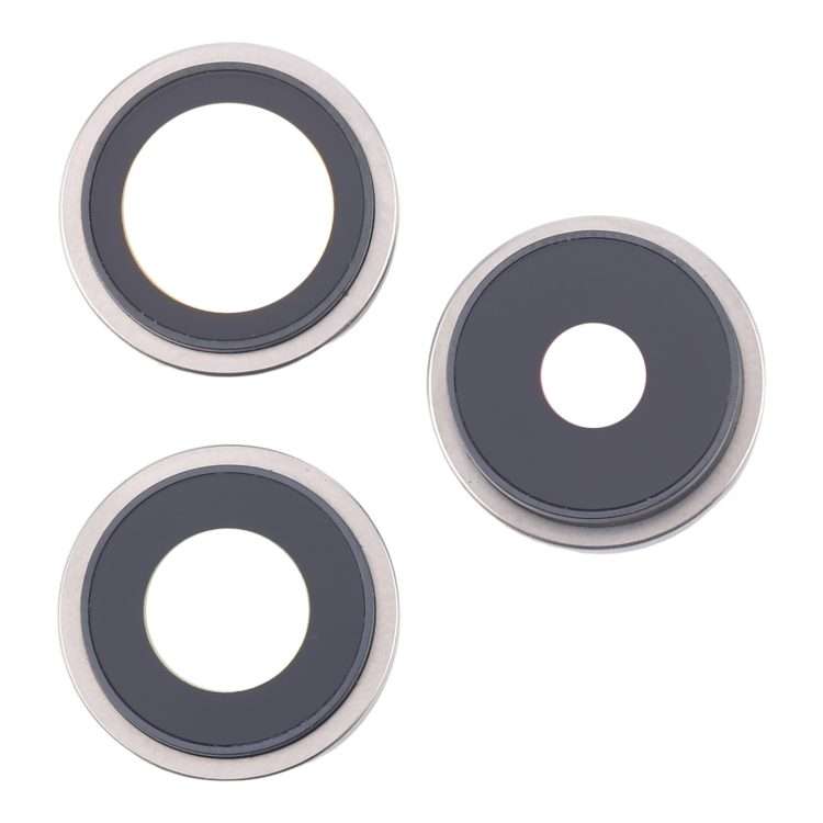 For iPhone 16 Pro 3pcs/Set Original Camera Lens Cover (White)