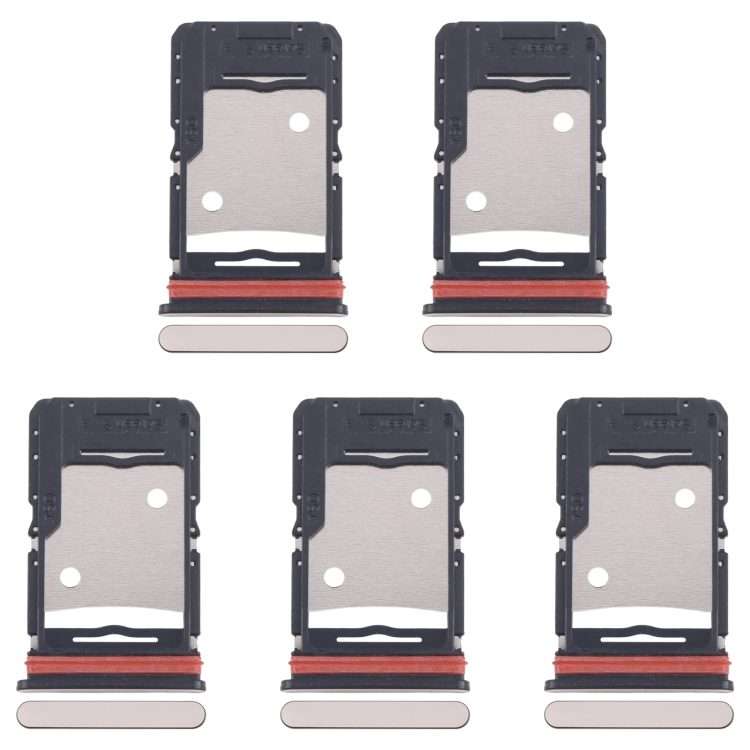 For Infinix Note 30 5G X6711 5pcs SIM Card Tray + SIM Card Tray + Micro SD Card Tray (Gold)