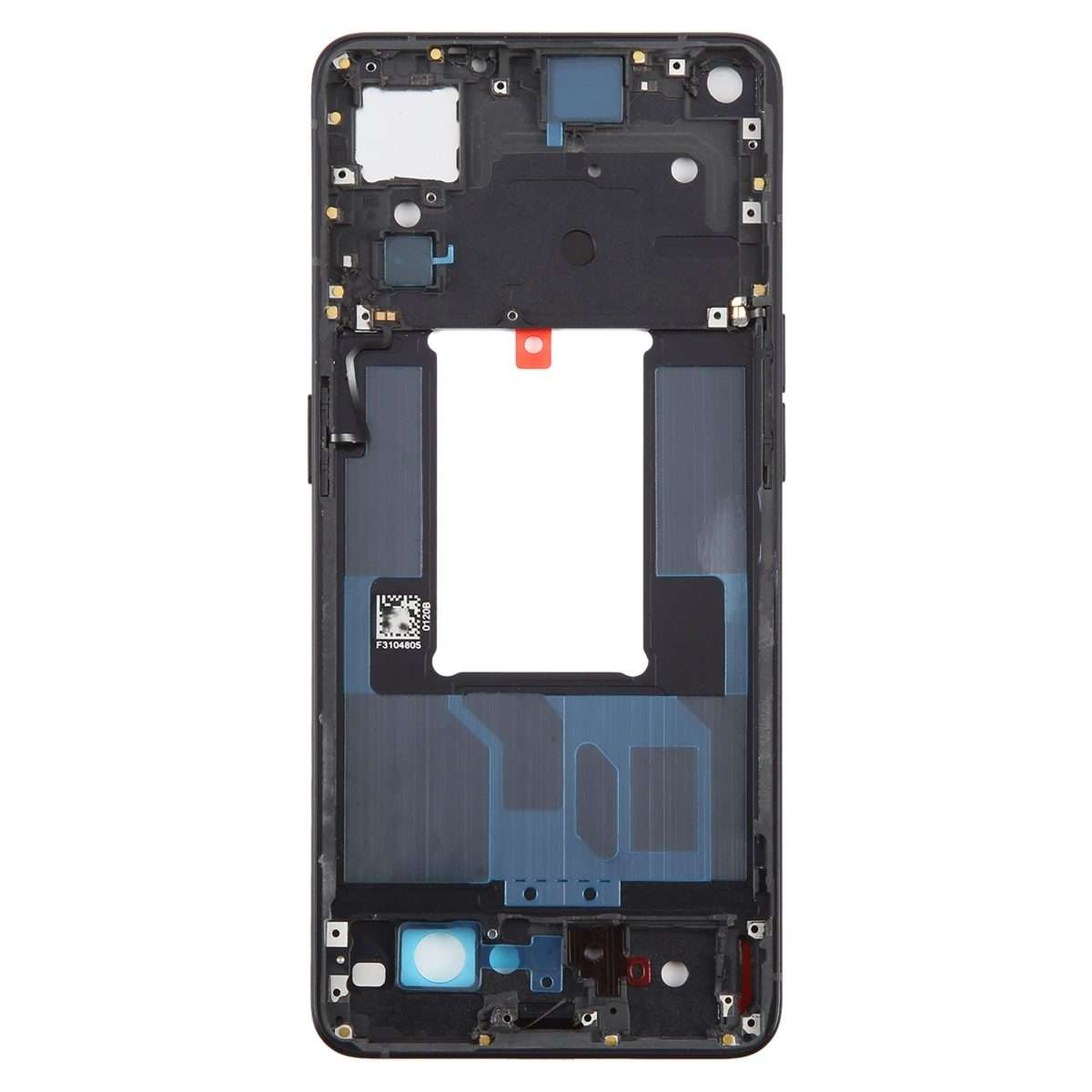 For OPPO Reno7 Pro 5G Front Housing LCD Frame Bezel Plate (Black)