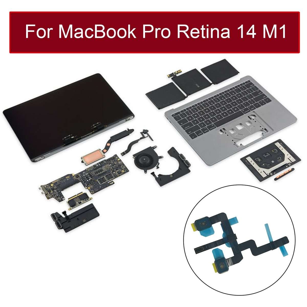 Microphone Flex Cable for MacBook Pro 14 inch M1 A2442 EMC3650 2021