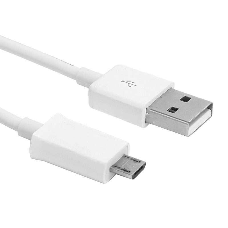 Micro USB Data Sync Charger Cable, Cable Length: 1m(White)