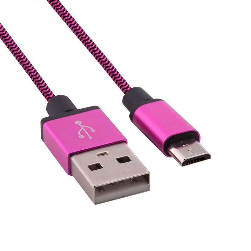1m Woven Style Micro USB to USB 2.0 Data / Charger Cable