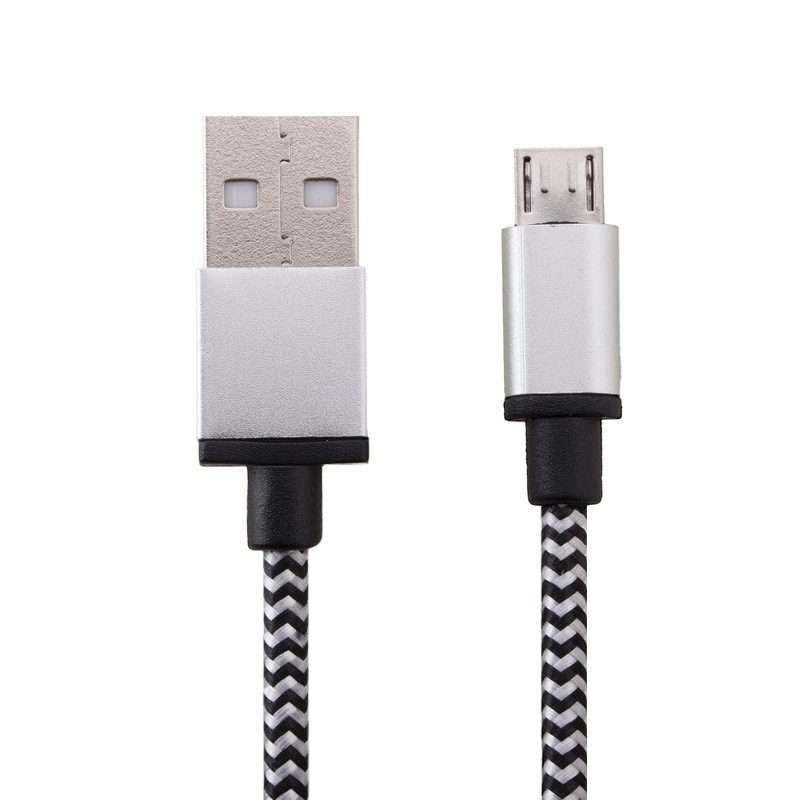 1m Woven Style Micro USB to USB 2.0 Data / Charger Cable