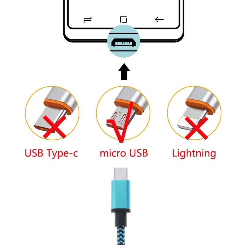 2m Woven Style Micro USB to USB 2.0 Data / Charger Cable(Green)