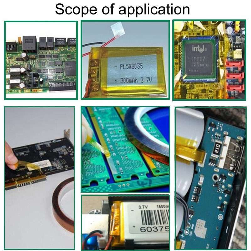 10mm High Temperature Resistant Tape Heat Dedicated Polyimide Tape for BGA PCB SMT Soldering