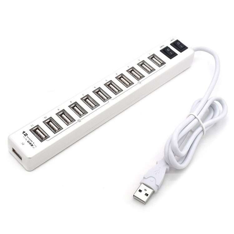 12-Port USB 2.0 HUBSuitable for Notebook / Netbook(White)