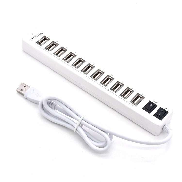 12-Port USB 2.0 HUBSuitable for Notebook / Netbook(White)