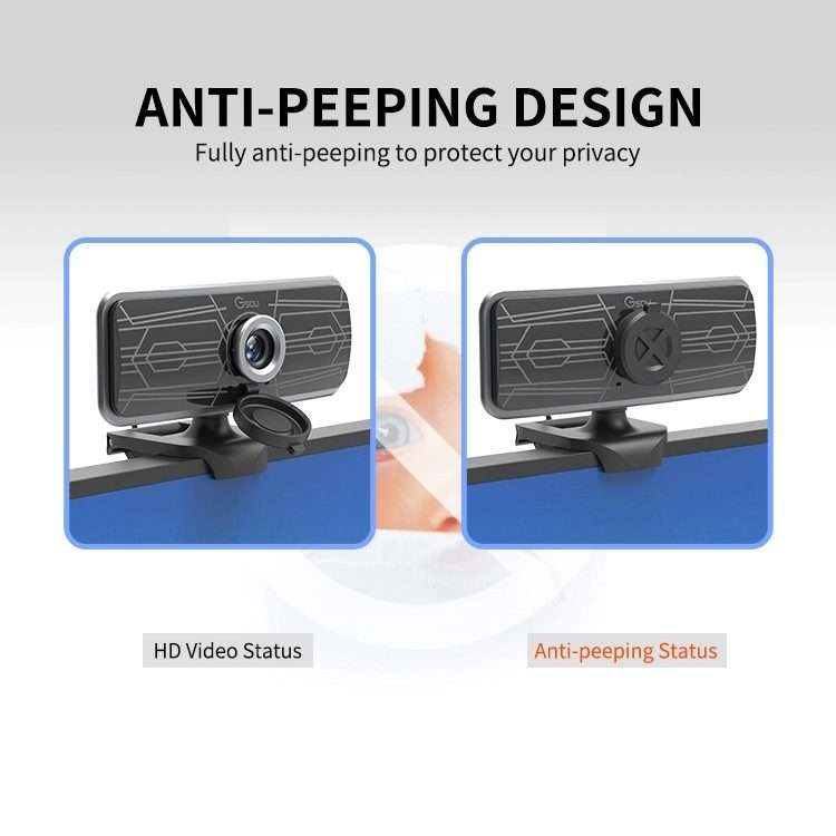 Gsou T16s 1080P HD Webcam with Cover Built-in Microphone for Online Classes Broadcast Conference V