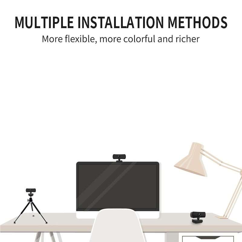 C3 400W Pixels 2K Resolution Auto Focus HD 1080P Webcam 360 Rotation For Live Broadcast Video Conf