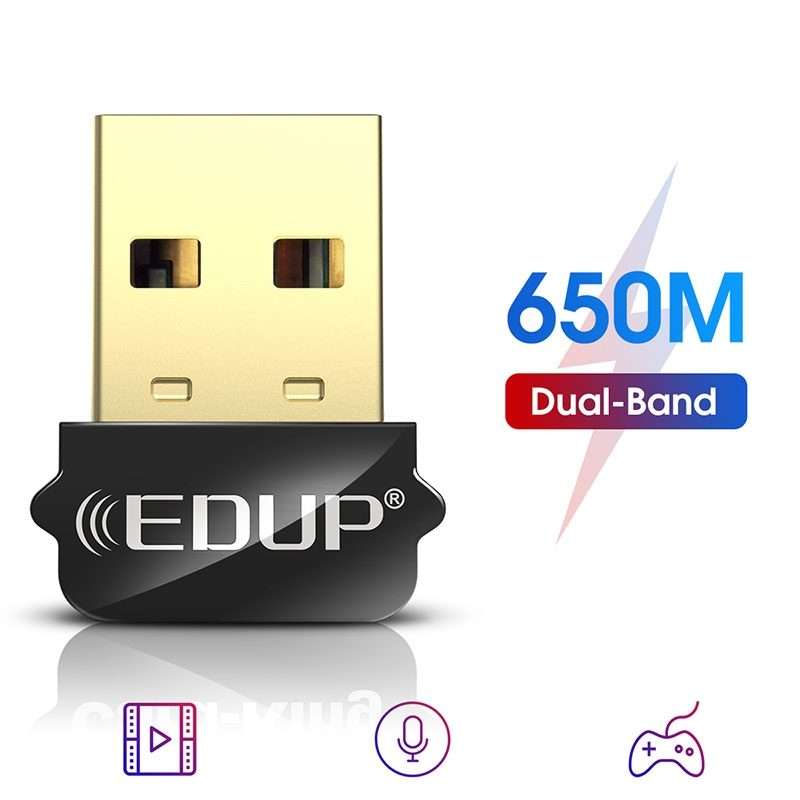EDUP EP-AC1651 USB WIFI Adapter 650Mbps Dual Band 5G/2.4GHz External Wireless Network Card Wifi Do