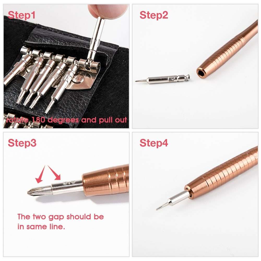 27 in 1 Magnetic Suction Portable Wallet Type Screw Driver Set Mobile Phone Tablet Maintenance Too