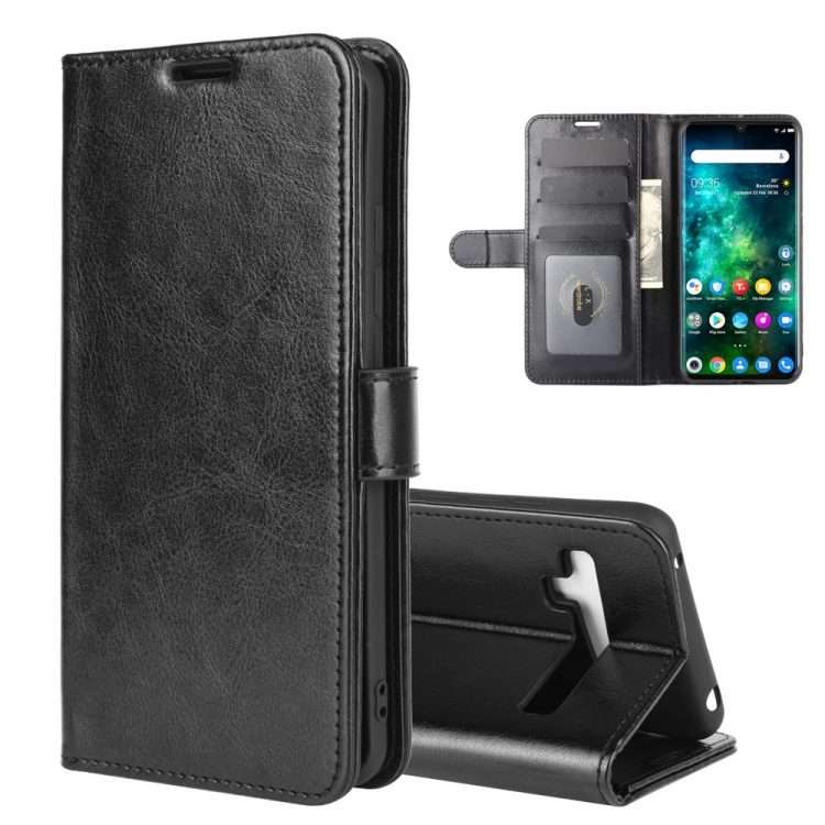 For TCL 10 Pro R64 Texture Single Horizontal Flip Protective Case with Holder & Card S ... (Black)