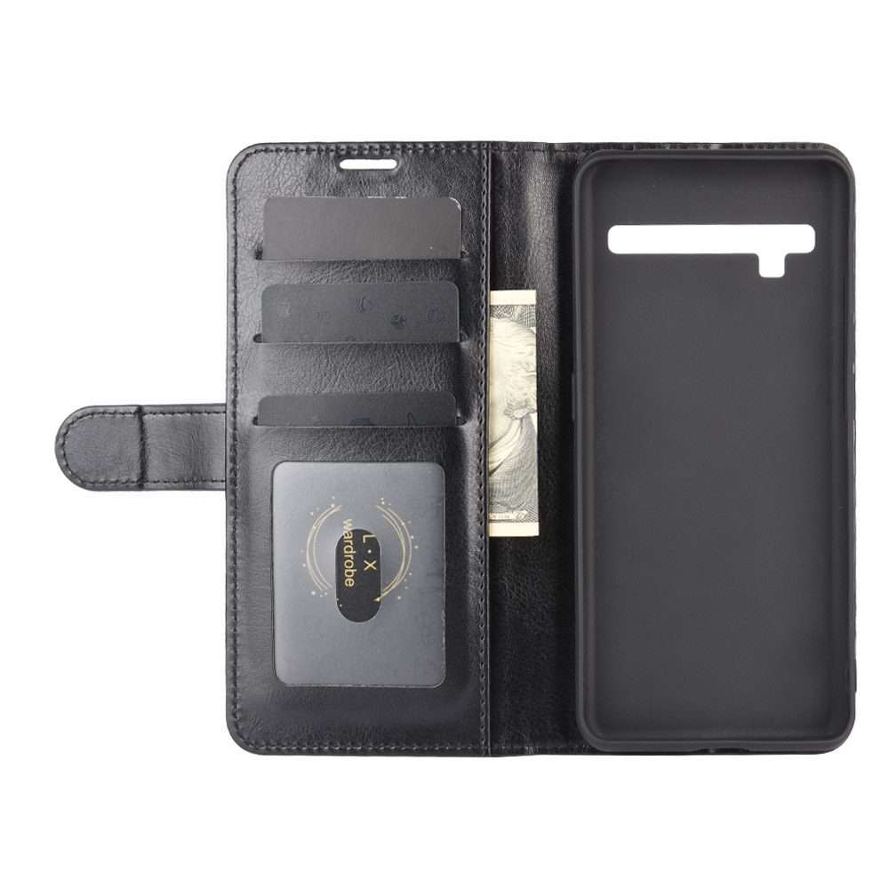 For TCL 10 Pro R64 Texture Single Horizontal Flip Protective Case with Holder & Card S ... (Black)