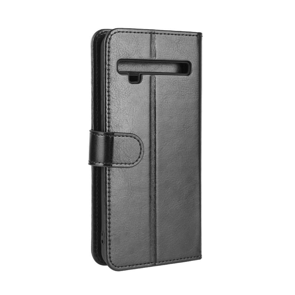 For TCL 10 Pro R64 Texture Single Horizontal Flip Protective Case with Holder & Card S ... (Black)