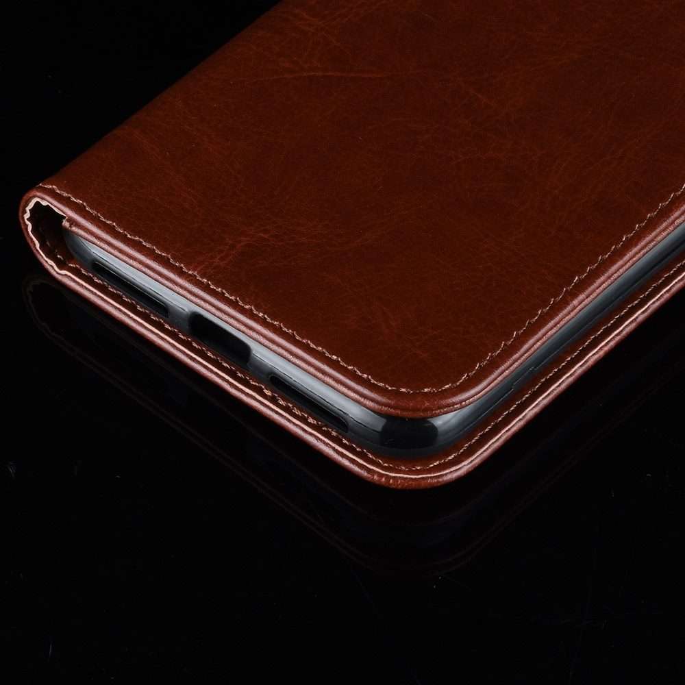 For TCL 10 Pro R64 Texture Single Horizontal Flip Protective Case with Holder & Card S ... (Black)