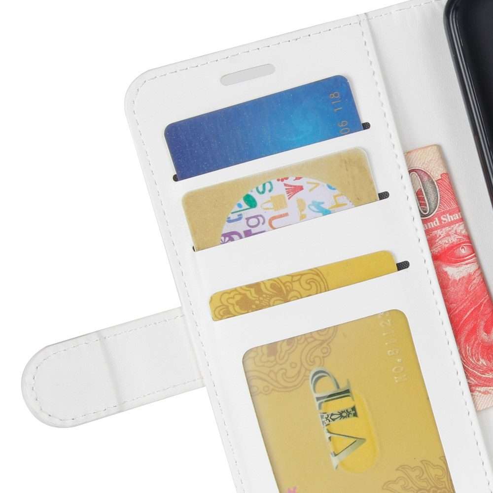 For TCL 10 Pro R64 Texture Single Horizontal Flip Protective Case with Holder & Card S ... (White)