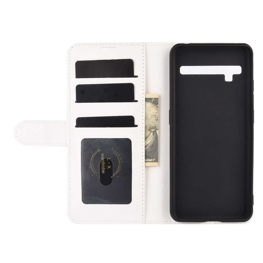 For TCL 10 Pro R64 Texture Single Horizontal Flip Protective Case with Holder & Card S ... (White)