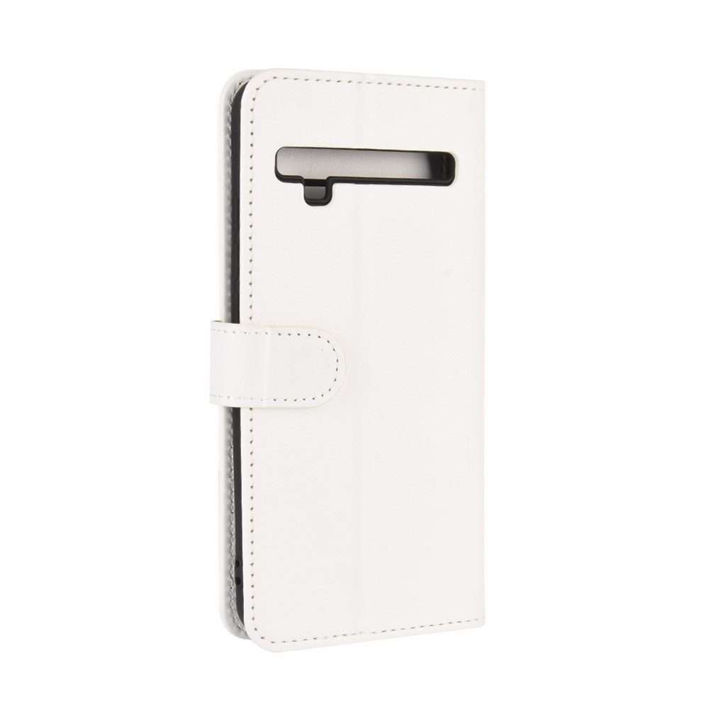 For TCL 10 Pro R64 Texture Single Horizontal Flip Protective Case with Holder & Card S ... (White)