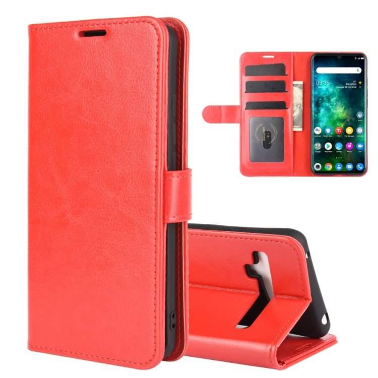 For TCL 10 Pro R64 Texture Single Horizontal Flip Protective Case with Holder & Card Slo ... (Red)