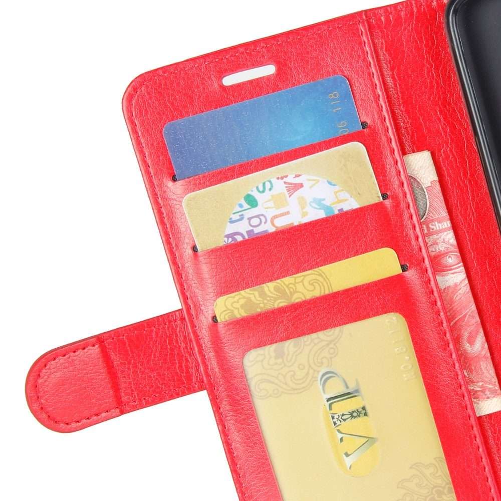 For TCL 10 Pro R64 Texture Single Horizontal Flip Protective Case with Holder & Card Slo ... (Red)