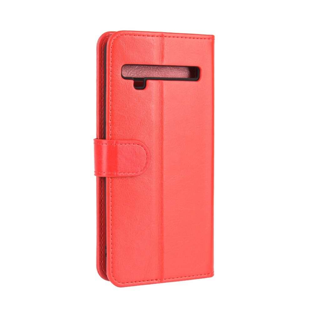 For TCL 10 Pro R64 Texture Single Horizontal Flip Protective Case with Holder & Card Slo ... (Red)