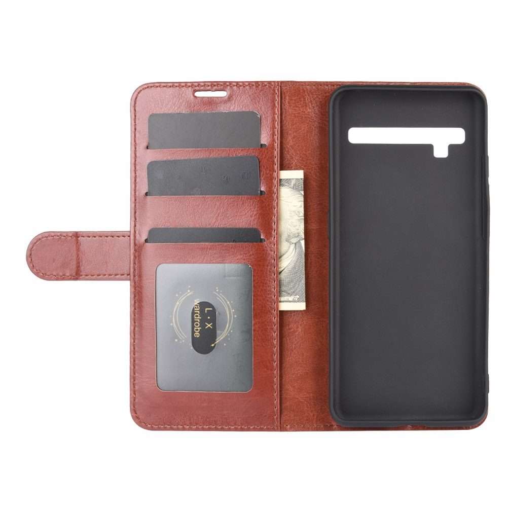 For TCL 10 Pro R64 Texture Single Horizontal Flip Protective Case with Holder & Card S ... (Brown)
