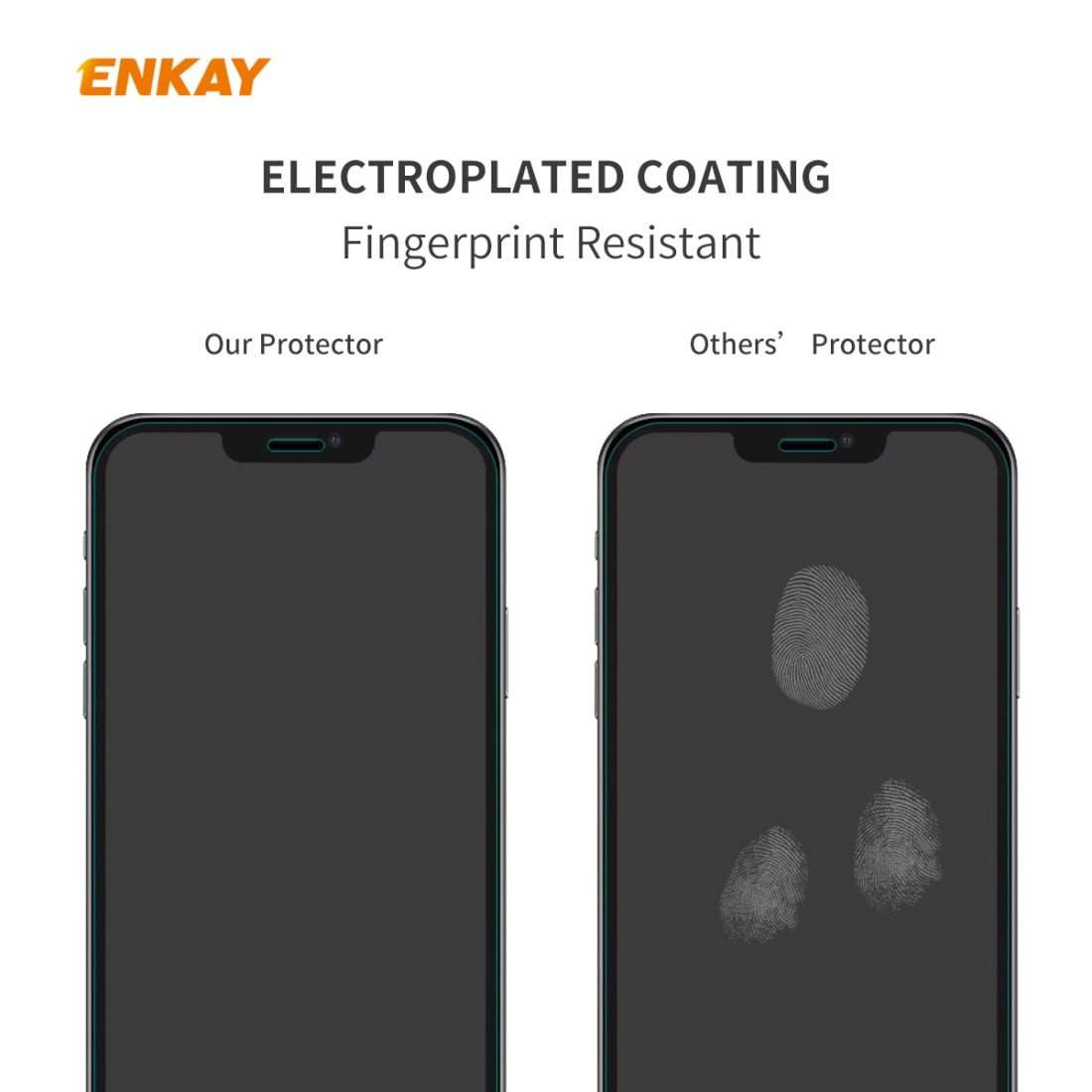 For iPhone 12 / 12 Pro 10pcs ENKAY Hat-Prince 0.26mm 9H 2.5D Curved Edge Explosion-proof Tempered