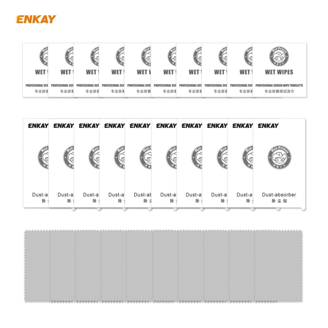 For iPhone 12 / 12 Pro 10pcs ENKAY Hat-Prince 0.26mm 9H 2.5D Curved Edge Explosion-proof Tempered