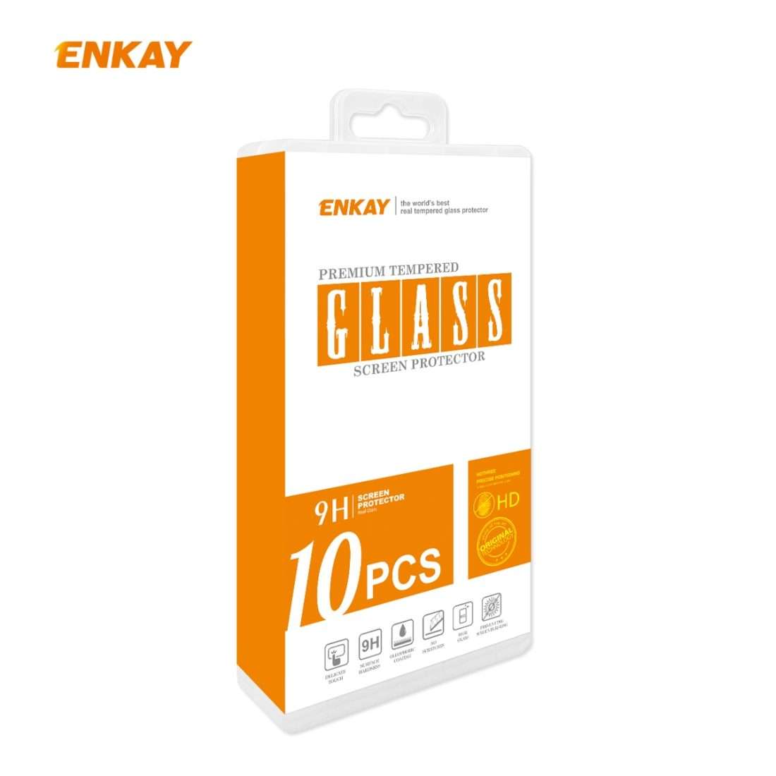 For iPhone 12 / 12 Pro 10pcs ENKAY Hat-Prince 0.26mm 9H 2.5D Curved Edge Explosion-proof Tempered
