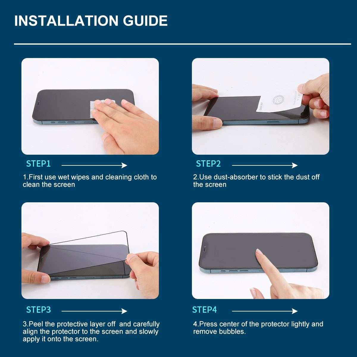 For iPhone 12 Pro Max 5pcs ENKAY Hat-Prince Full Glue 0.26mm 9H 2.5D Tempered Glass Full Coverage