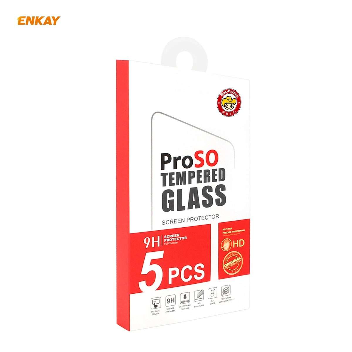 For iPhone 12 Pro Max 5pcs ENKAY Hat-Prince Full Glue 0.26mm 9H 2.5D Tempered Glass Full Coverage