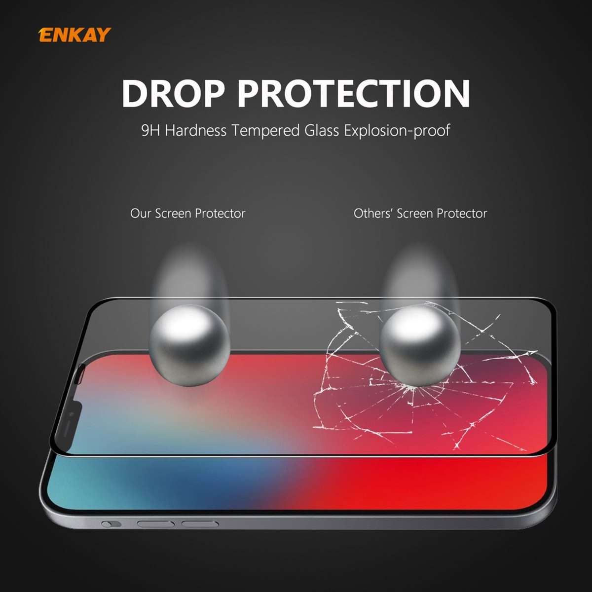 For iPhone 12 / 12 Pro 5pcs ENKAY Hat-Prince 0.26mm 9H 6D Curved Full Coverage Tempered Glass Prot