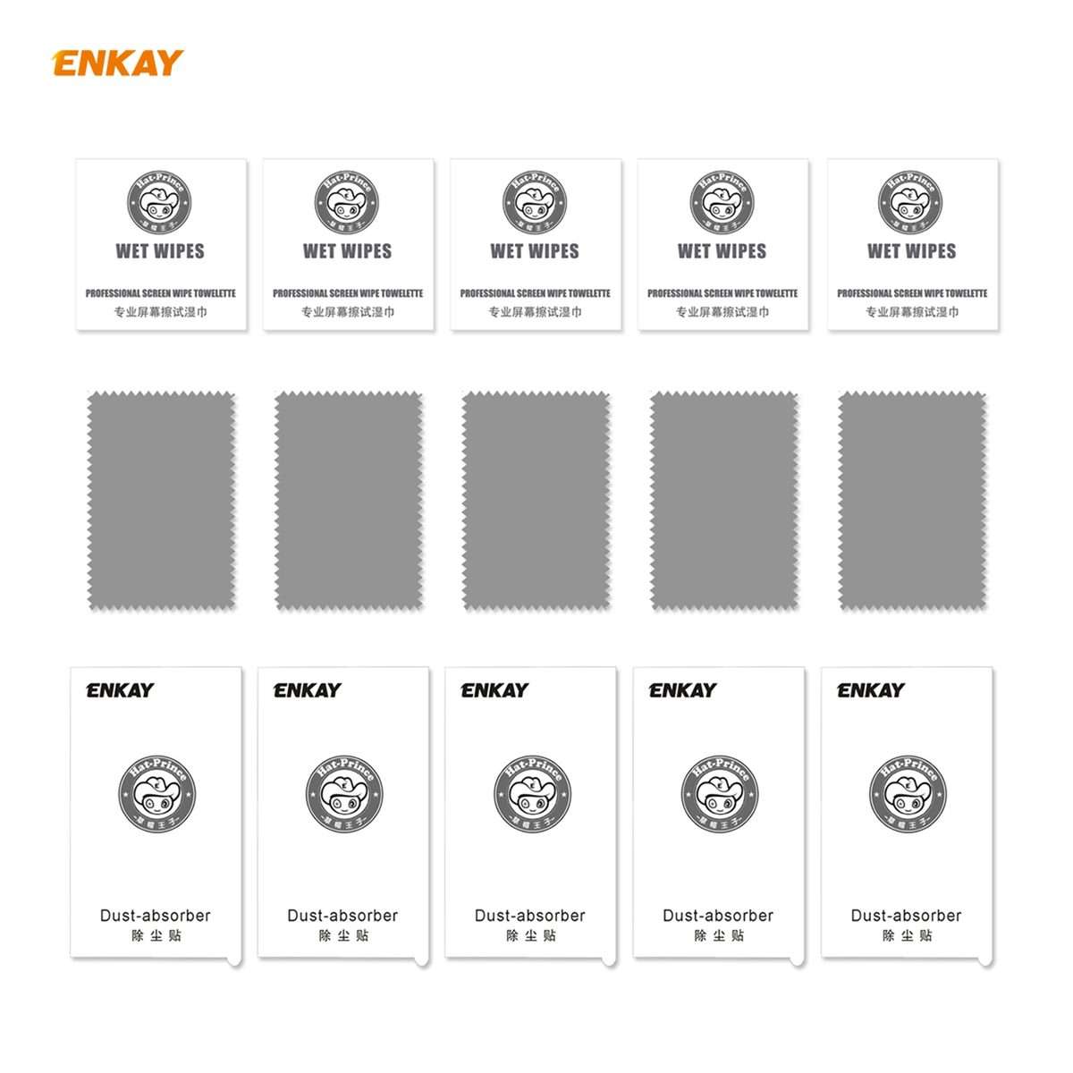 For iPhone 12 / 12 Pro 5pcs ENKAY Hat-Prince 0.26mm 9H 6D Curved Full Coverage Tempered Glass Prot