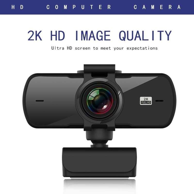 C5 4 Million Pixel Auto Focus 2K Full HD Webcam 360 Rotation USB Driver-free Live Broadcast WebCam