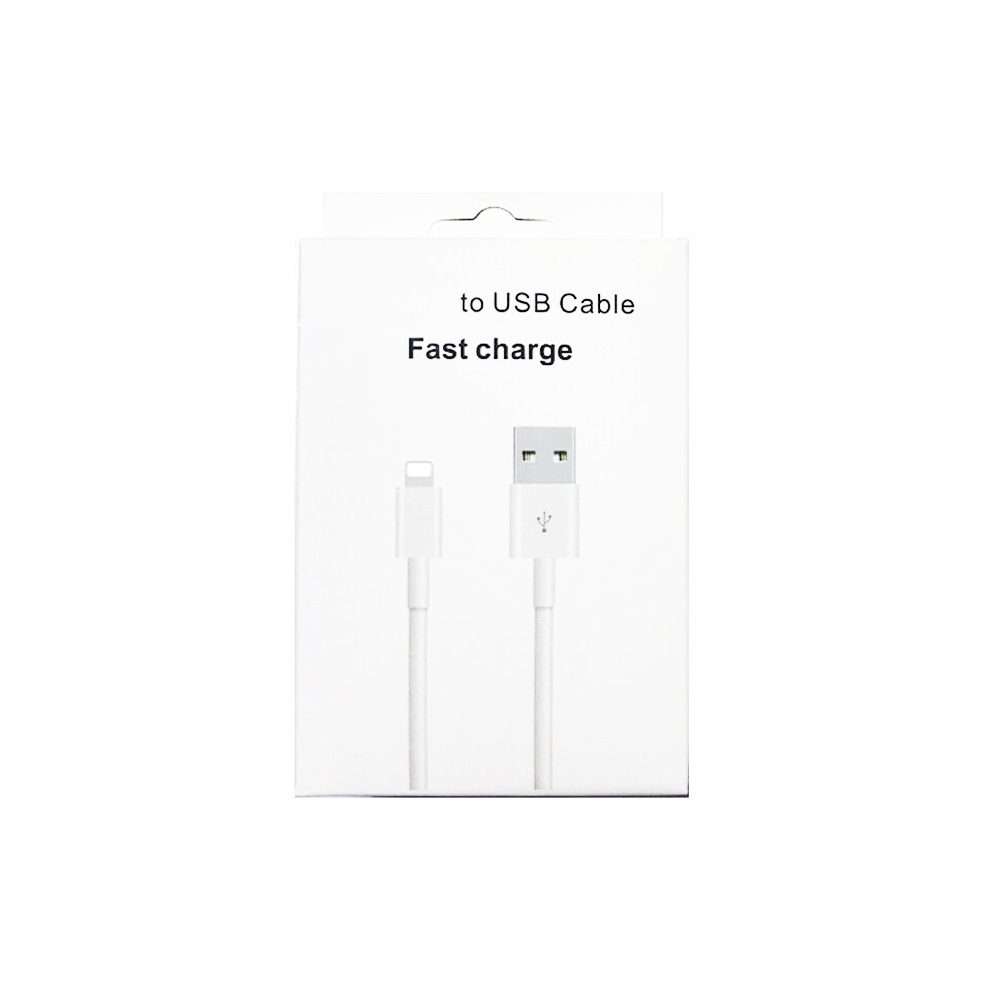 XJ-018 3A USB Male to 8 Pin Male Fast Charging Data Cable, Length: 2m
