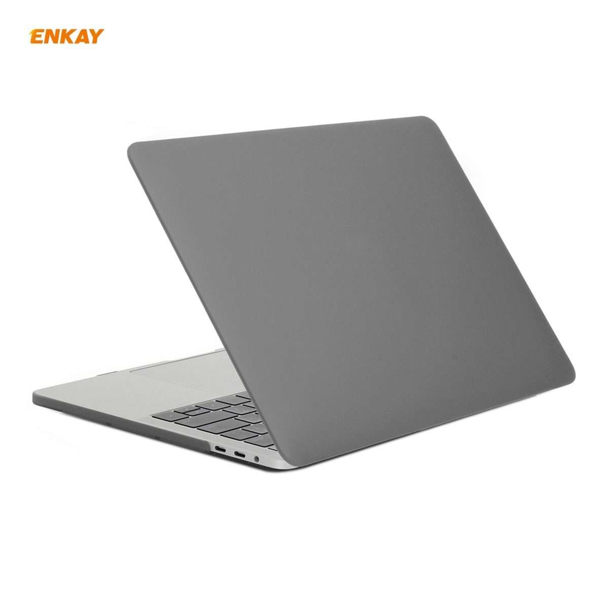 ENKAY 3 in 1 Matte Laptop Protective Case + US Version TPU Keyboard Film + Anti-dust Pl ... (Grey)