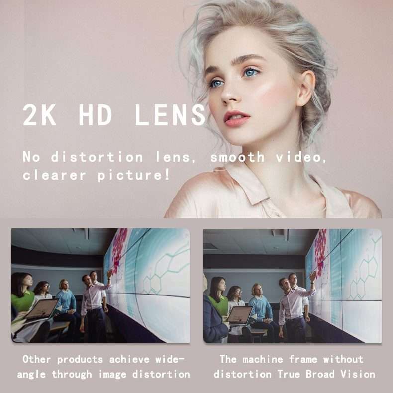 C11 2K Picture Quality HD Without Distortion 360 Degrees Rotate Built-in Microphone Sou ... (Blue)