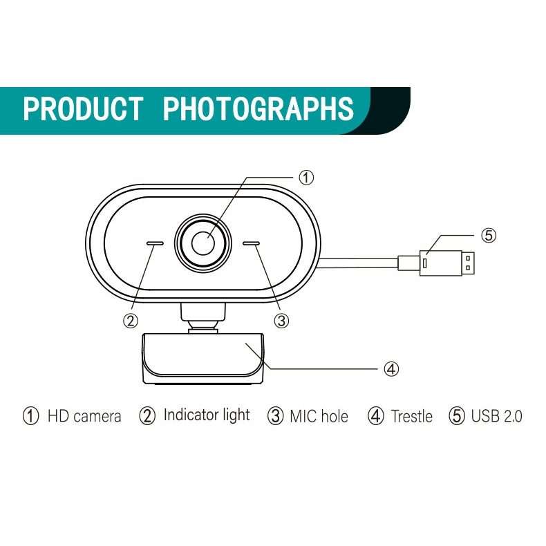 C11 2K Picture Quality HD Without Distortion 360 Degrees Rotate Built-in Microphone Sou ... (Blue)