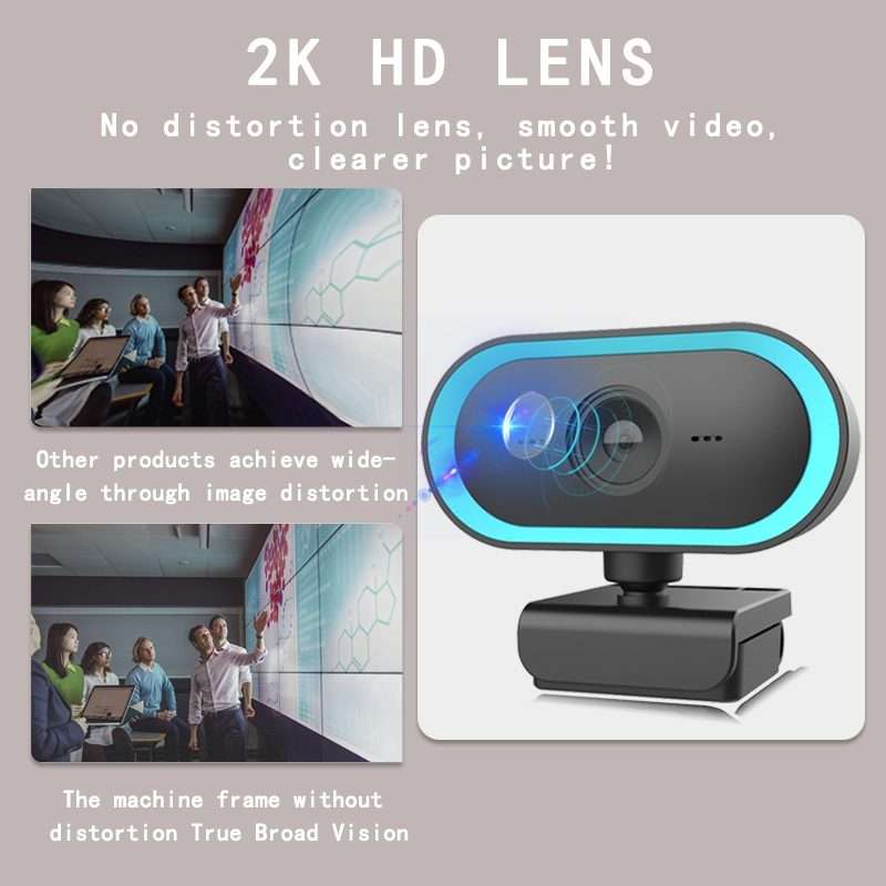 C11 2K Picture Quality HD Without Distortion 360 Degrees Rotate Built-in Microphone S ... (Orange)