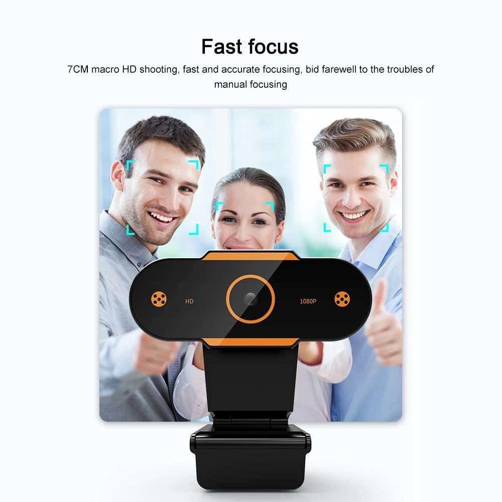 312 1080P HD USB 2.0 PC Desktop Camera Webcam with Mic, Cable Length: about 1.3m, Configuration:An