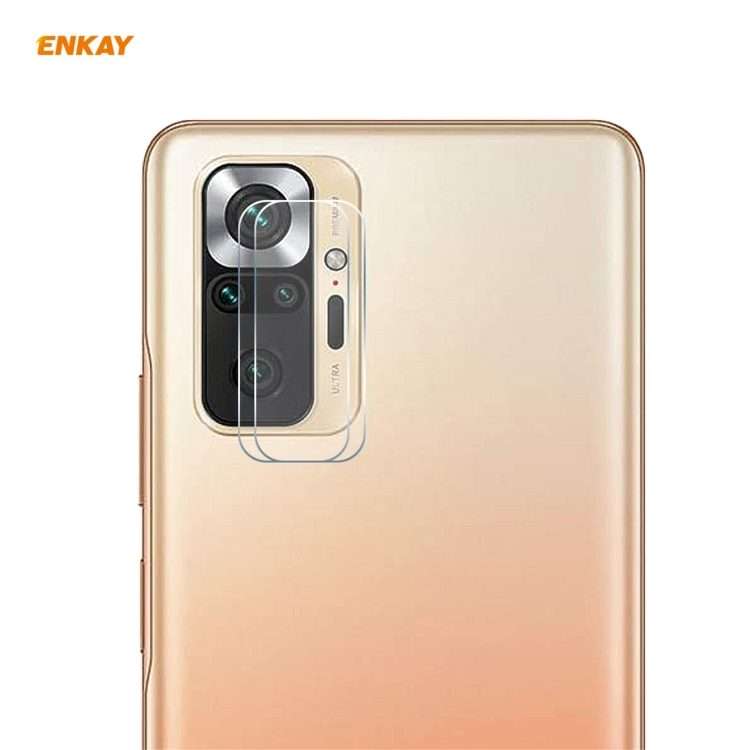 For Redmi Note 10 Pro / Note 10 Pro Max 2 PCS Hat-Prince ENKAY 0.2mm 9H 2.15D Round Edge Rear Came