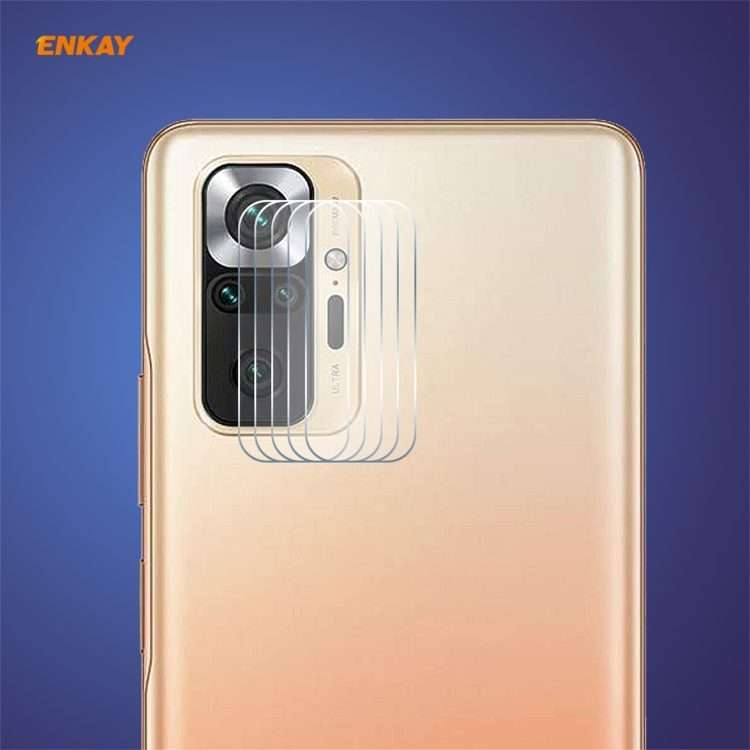 For Redmi Note 10 Pro / Note 10 Pro Max 5 PCS Hat-Prince ENKAY 0.2mm 9H 2.15D Round Edge Rear Came