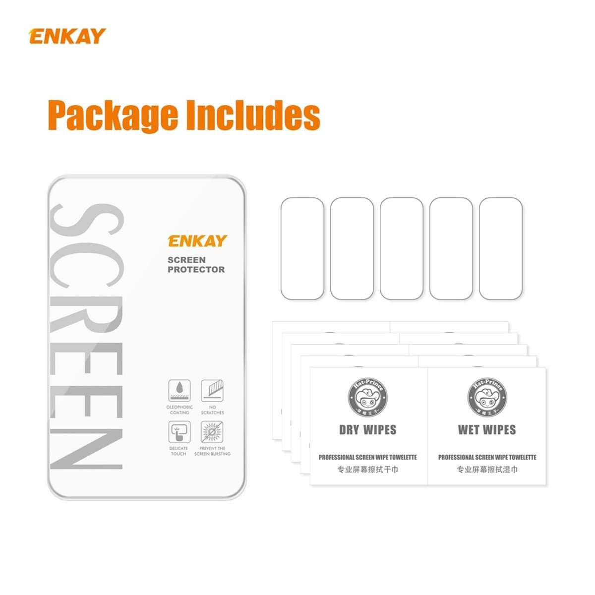 For Redmi Note 10 Pro / Note 10 Pro Max 5 PCS Hat-Prince ENKAY 0.2mm 9H 2.15D Round Edge Rear Came