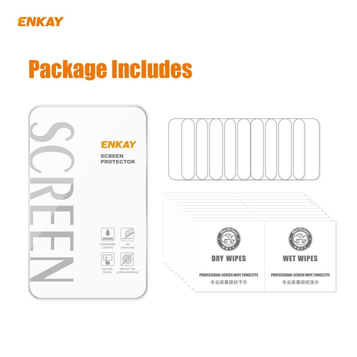 For Redmi Note 10 Pro / Note 10 Pro Max 10 PCS Hat-Prince ENKAY 0.2mm 9H 2.15D Round Edge Rear Cam