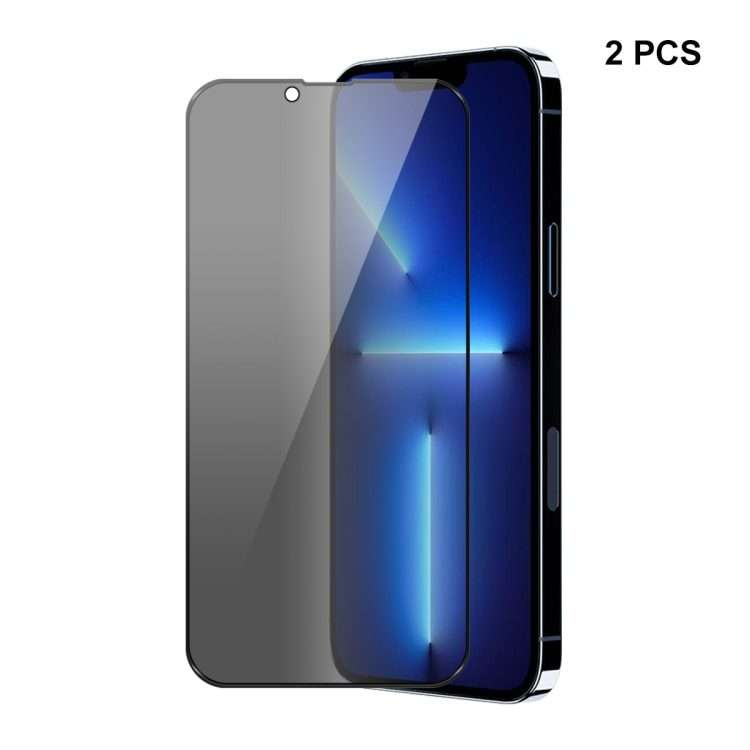For iPhone 13 / 13 Pro 2pcs ENKAY Hat-Prince Full Coverage 28 Degree Privacy Screen Protector Anti