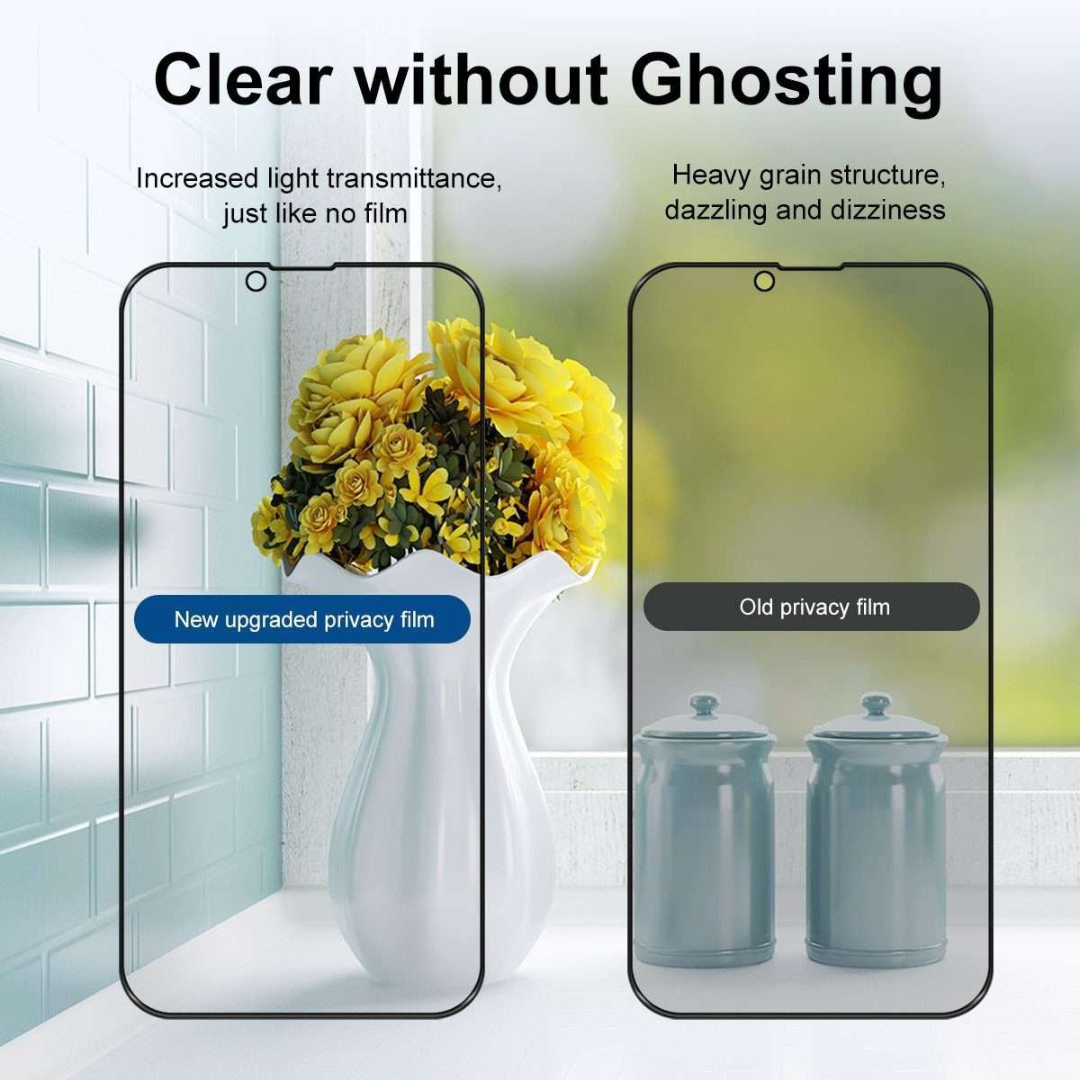 For iPhone 13 / 13 Pro 2pcs ENKAY Hat-Prince Full Coverage 28 Degree Privacy Screen Protector Anti