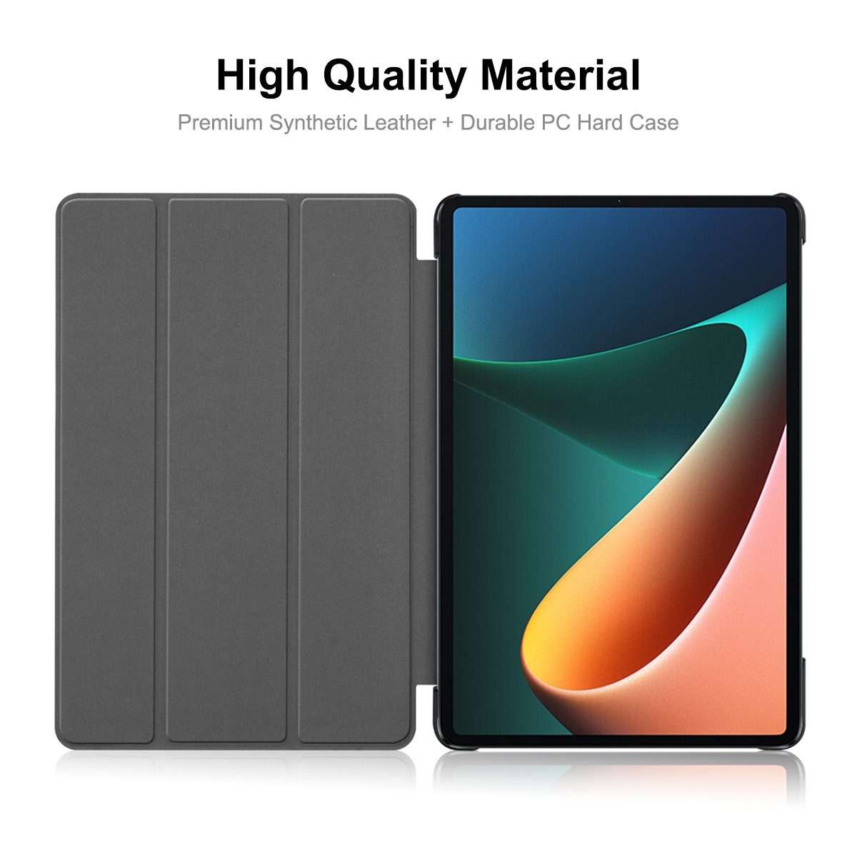 For Xiaomi Mi Pad 5 / 5 Pro ENKAY Custer Texture Horizontal Flip PU+PC Leather Case wi ... (Black)