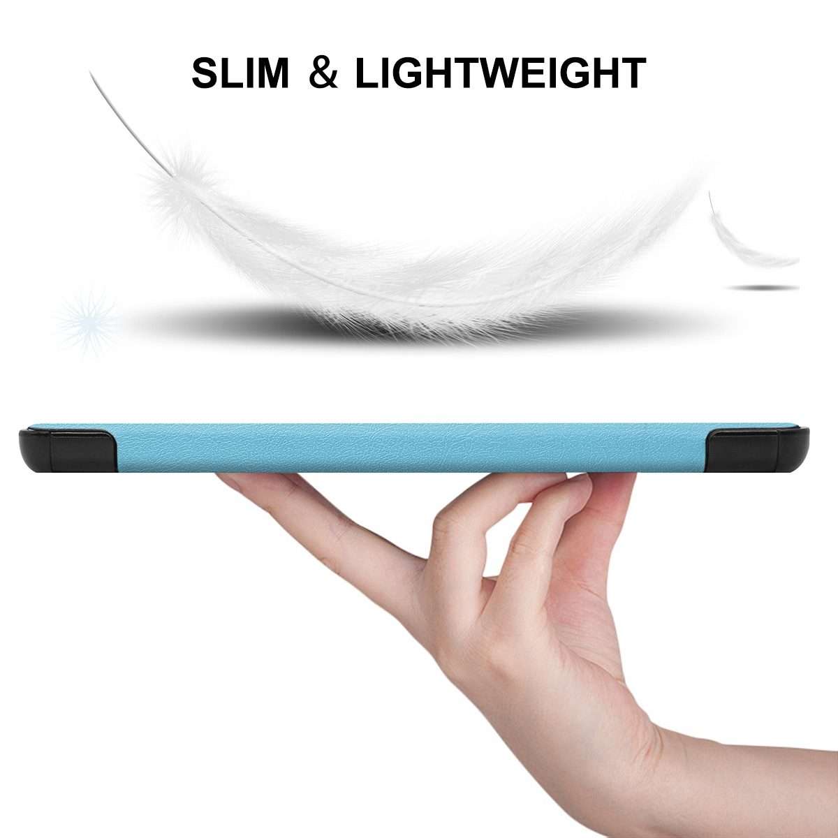 For Xiaomi Mi Pad 5 / 5 Pro ENKAY Custer Texture Horizontal Flip PU+PC Leather Ca ... (Light Blue)