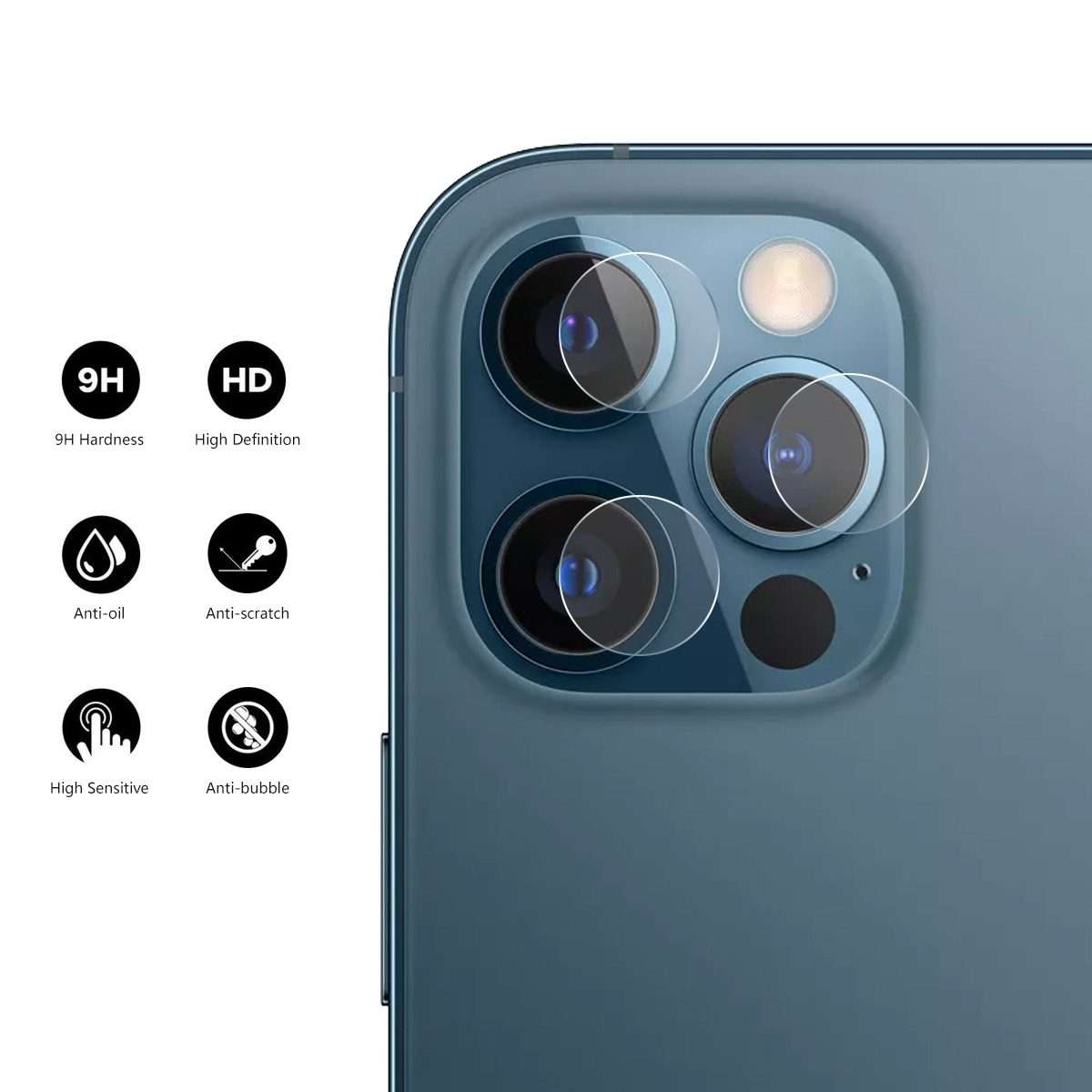 For iPhone 13 Pro / 13 Pro Max 10 Set ENKAY Hat-Prince Case Friendly Tempered Glass Camera Lens Fi