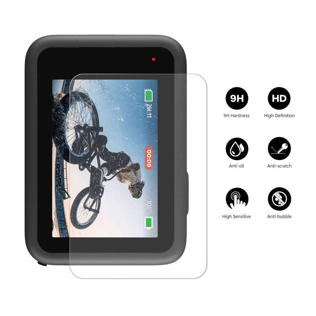 1 PC ENKAY Hat-Prince 3 in 1 Front + Back 0.2mm Tempered Glass Screen Protector Camera Film For Go